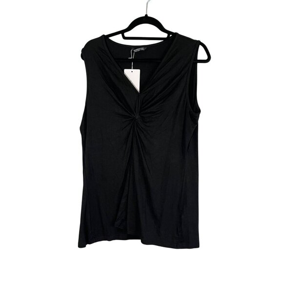 Bloomchic Neutral Tank Top Women 18 Black Minimalist Retro Office 80s Capsule - Picture 1 of 9